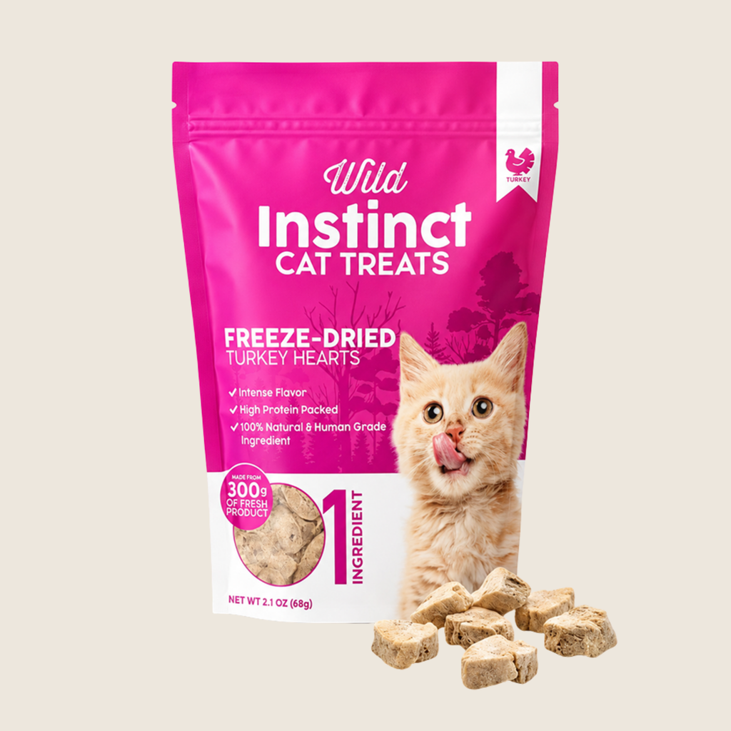 Freeze-Dried Turkey Hearts for Cats — Pure Protein Cat Treats 🐾💙