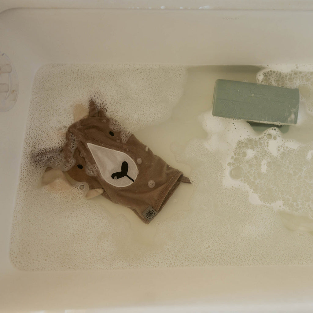 Mitaine en forme d'animal pour le lavage