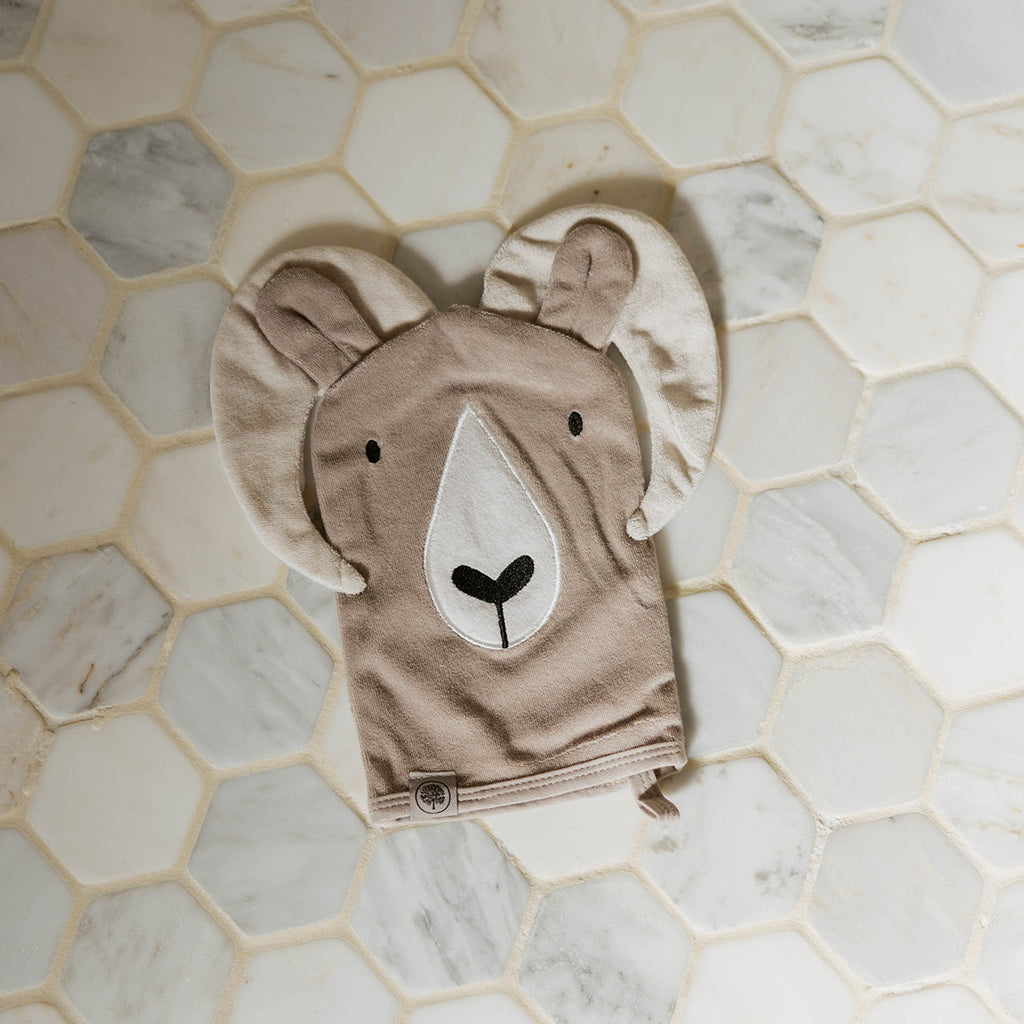 Mitaine en forme d'animal pour le lavage