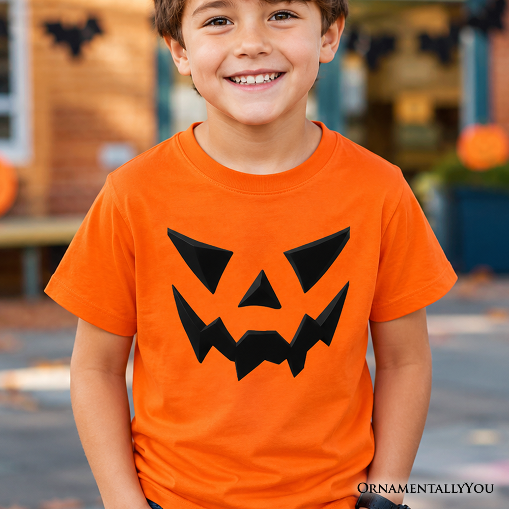 Little Frights | Kids’ Pumpkin Face Halloween T-Shirt 🎃