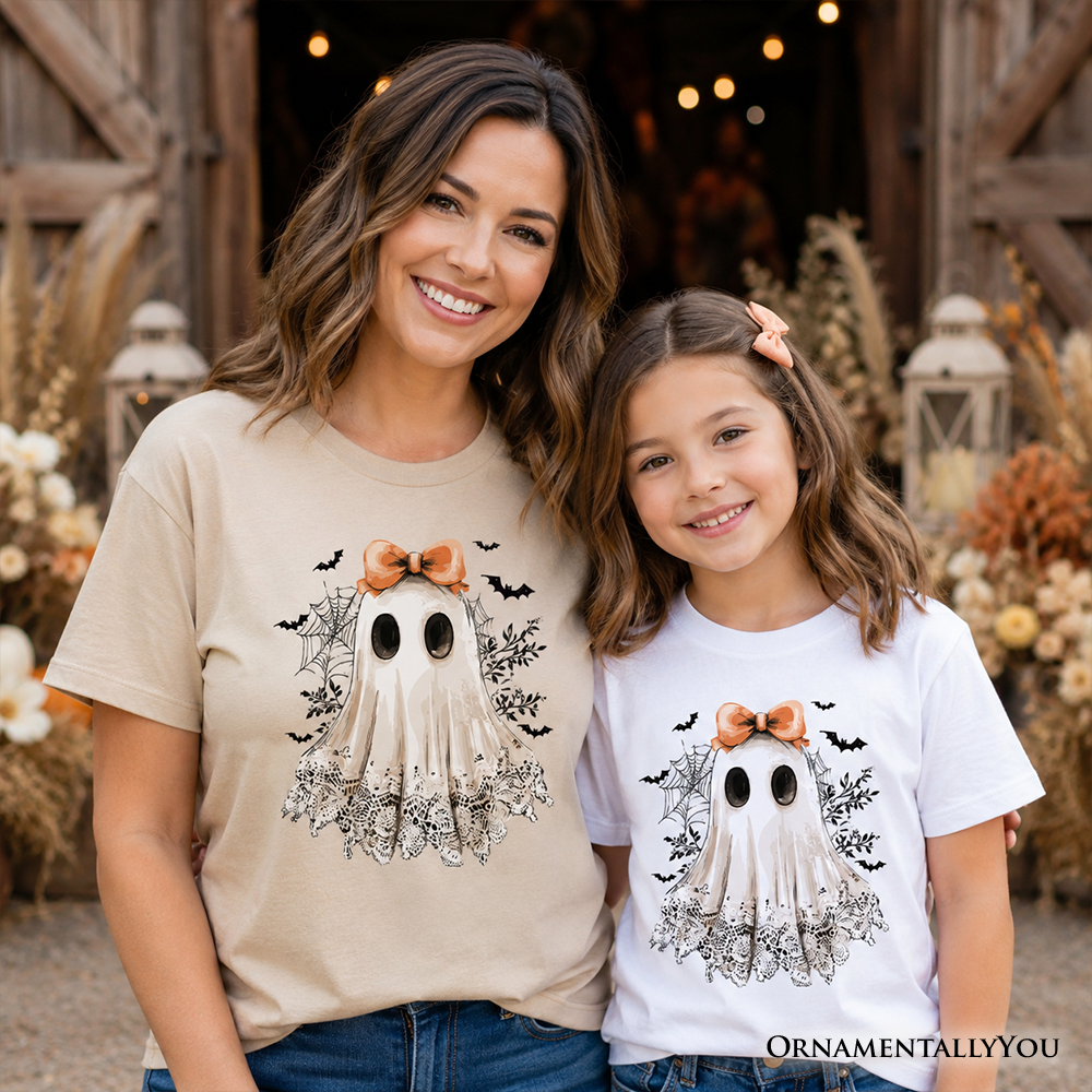 Little Boos & Bows | Kids’ Coquette Ghost T-Shirt 🎀👻