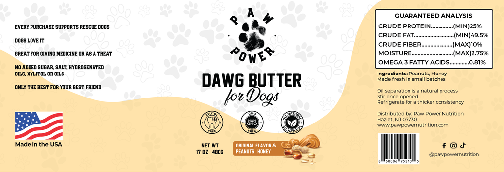 Dawg Butter Original Flavor — Award-Winning Peanut Butter Dog Treat 🐾💙