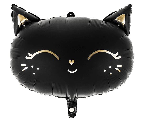 Black Cat Matte Foil Balloon – Halloween Decor