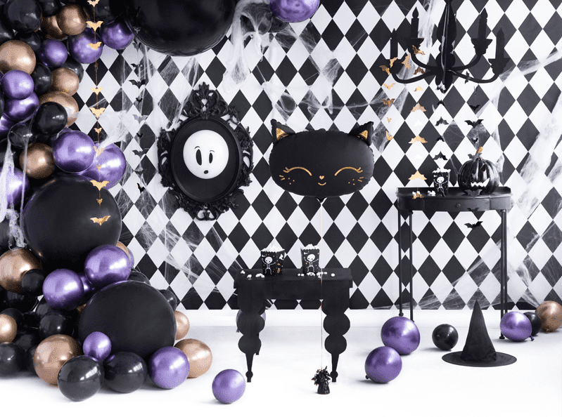 Black Cat Matte Foil Balloon – Halloween Decor