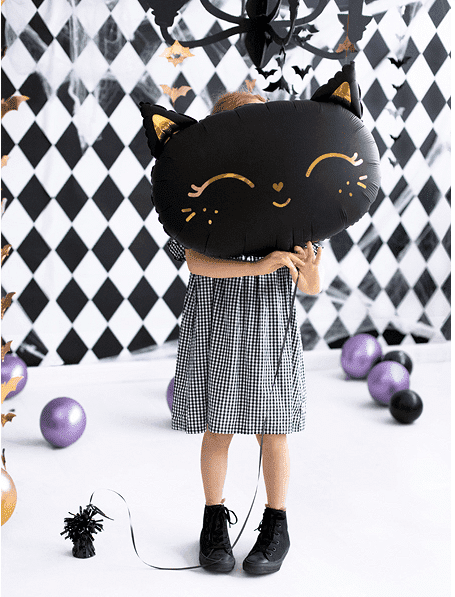 Black Cat Matte Foil Balloon – Halloween Decor