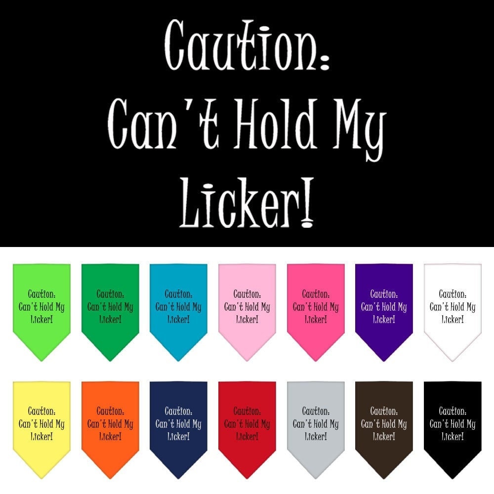 Can't Hold My Licker — Screen Printed Pet Bandana 🐾💙