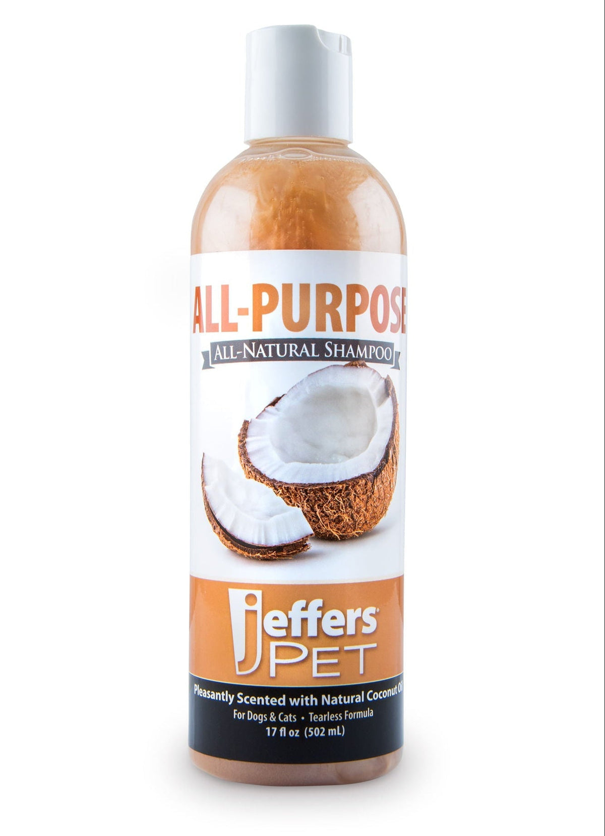 Jeffers Pet Tearless All-Natural Coconut Oil Shampoo for Dogs & Cats 🐾💙
