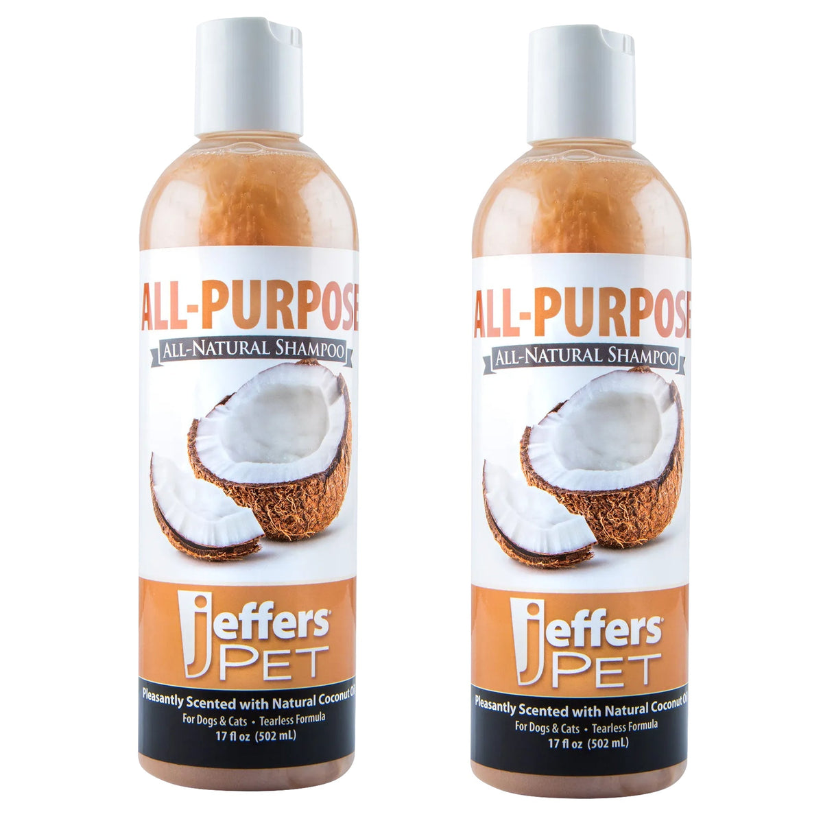 Jeffers Pet Tearless All-Natural Coconut Oil Shampoo for Dogs & Cats 🐾💙