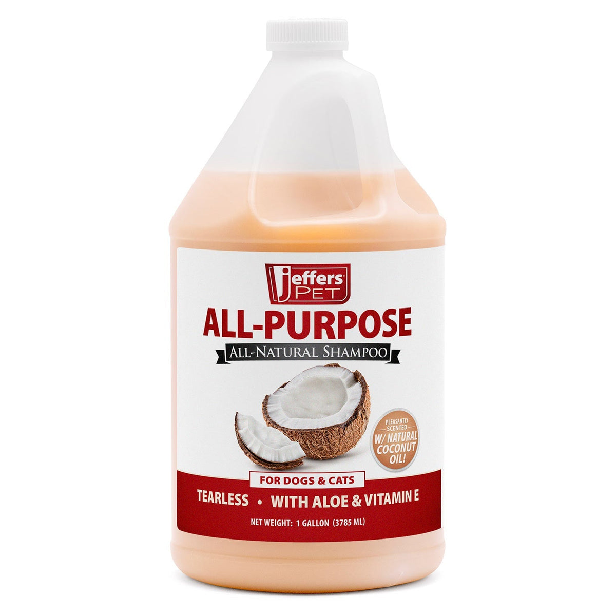 Jeffers Pet Tearless All-Natural Coconut Oil Shampoo for Dogs & Cats 🐾💙