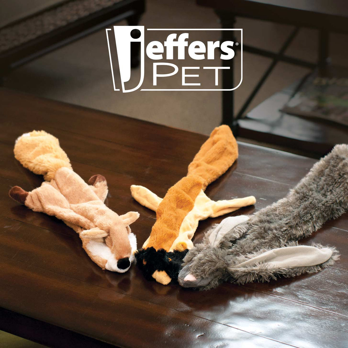 Jeffers Thinnies Unstuffed Plush Dog Toys — 21" 🐾💙