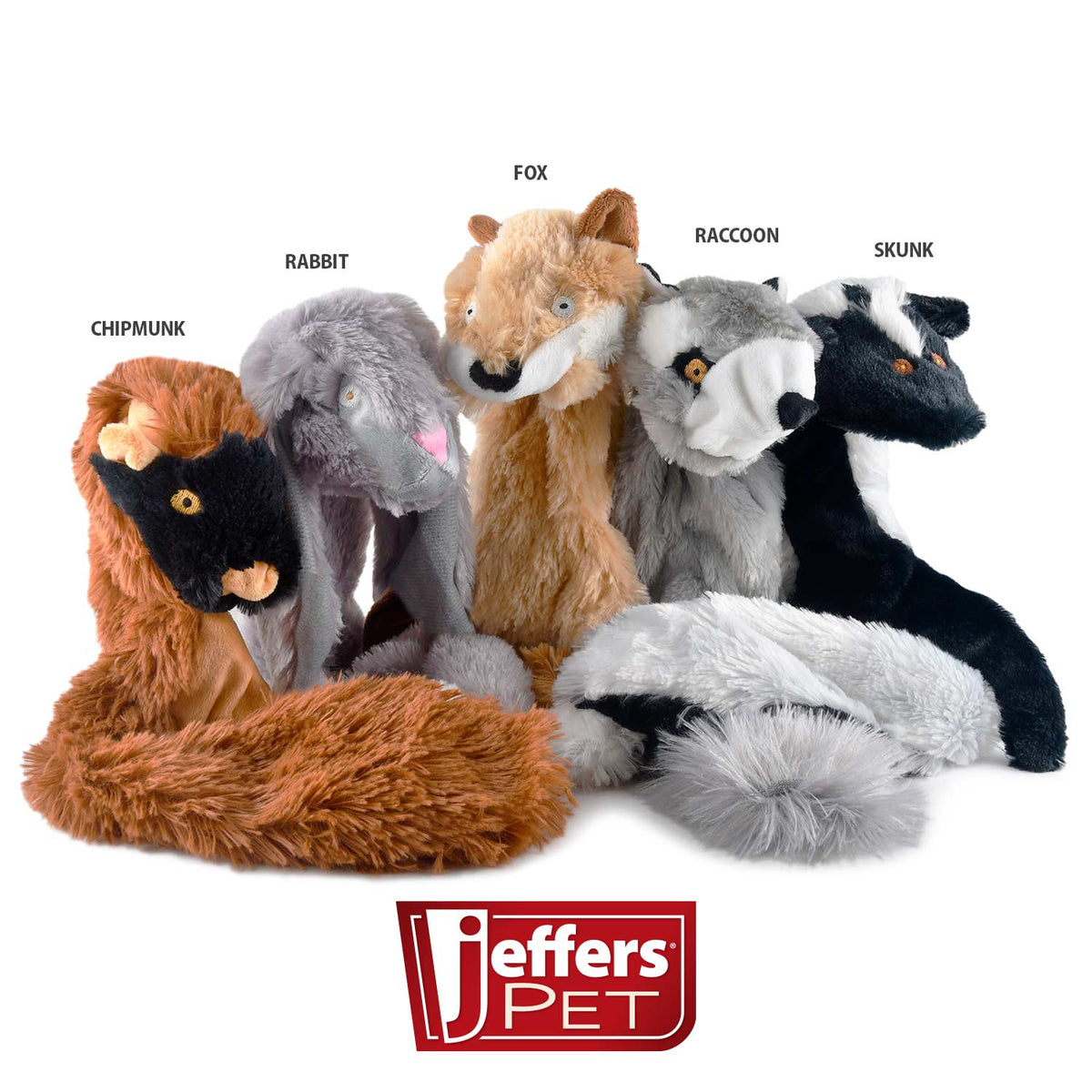 Jeffers Thinnies Unstuffed Plush Dog Toys — 21" 🐾💙